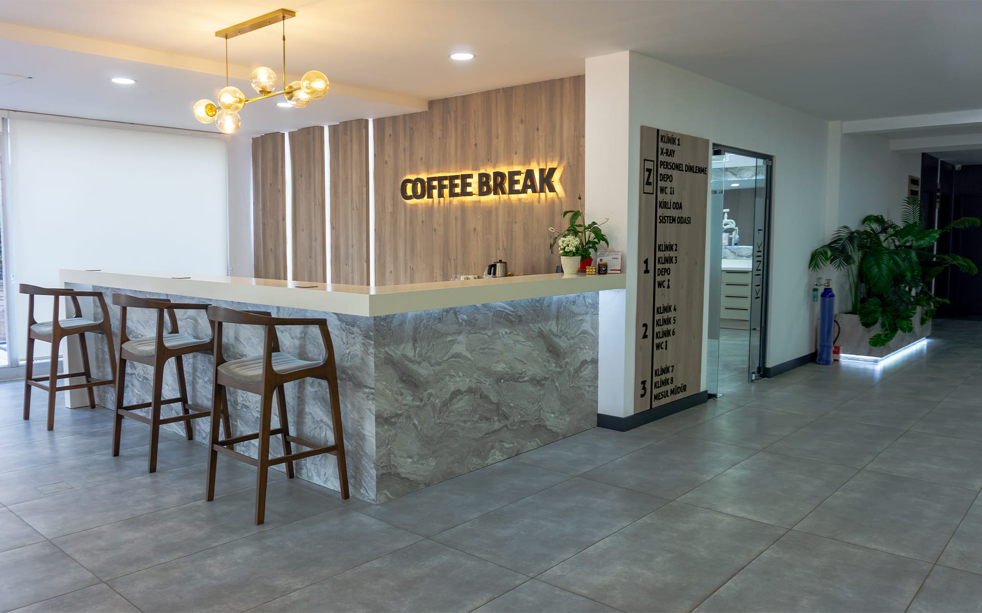 MRV Dental klinik içi coffee break fotoğrafı