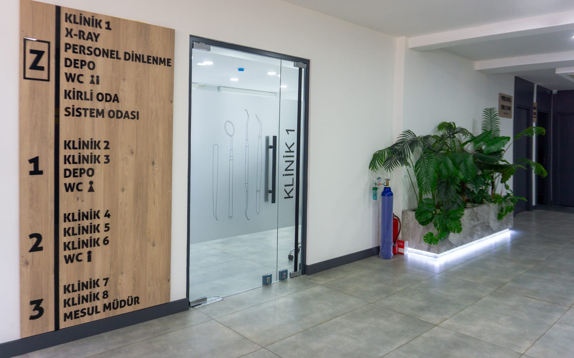 MRV Dental klinik koridor ve iç mekan